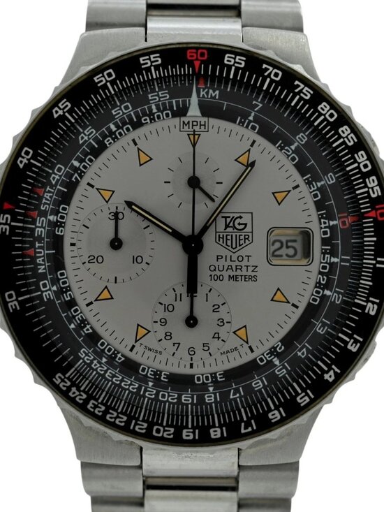 Tag Heuer 43mm Men\'s Early Pilot Stainless Steel Aviation Watch! Ref: 230.006-Z! main image 4